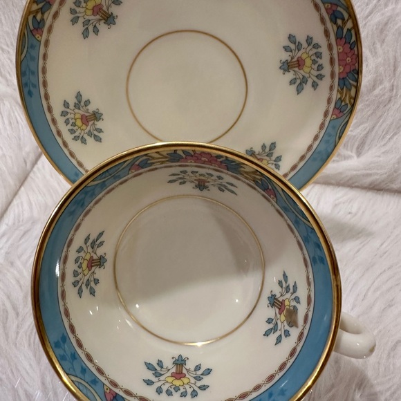 Blue Tree Lenox Tea Cup and Saucer vintage Discontinued Pattern - Picture 5 of 5